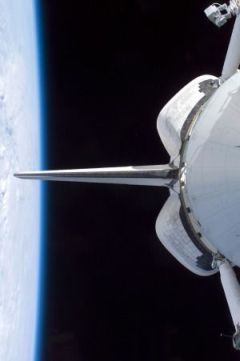Shuttle On Orbit. NASA PHOTO